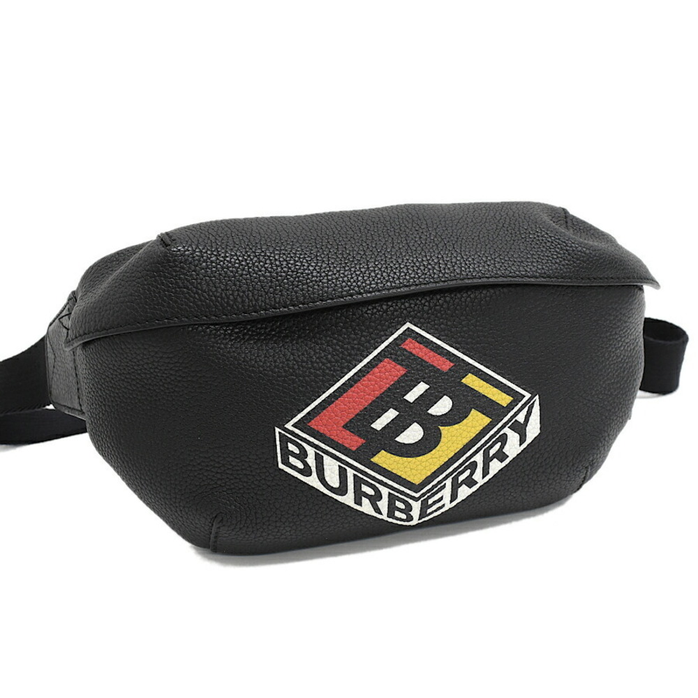Burberry ML MD SONNY Belt Bag Body Belt Crossbody Logo Black Leather - Picture 1 of 9